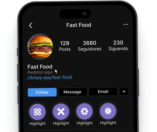 Instagram Profile with Clickpy Link